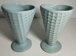 Faiancas Ramos 2 Ceramic ice cream bowls shaped like waffle cones Light ... - $403.34 MXN