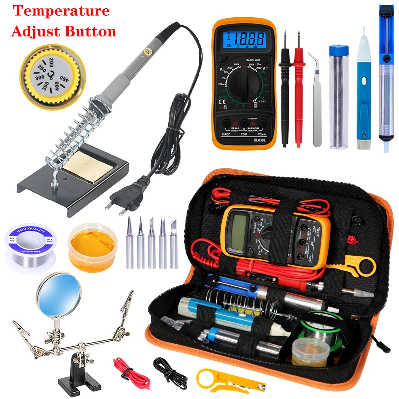 Adjustable Helping Hand With Magnifying Gl Dual  Clips Soldering  kit adjustable - $221.38