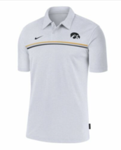 Iowa Hawkeyes Coaches Polo SHIRT- NIKE-WHITE-EMBROIDERED-3XL-NWT-$75 Retail - £30.35 GBP