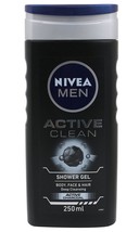 Nivea Men Active Clean Shower Gel, 250 ml (Free shipping worldwide) - £19.53 GBP