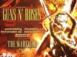 Guns n&#39; Roses Poster And N &#39;N Warfield September 2006 - $1,254.36 MXN