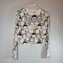 Peanuts Sweatshirt Womens M Long Sleeve White - $14.66