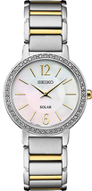 Seiko Ladies Solar Mother-of-Pearl Dial Watch Essentials SUP469 - £298.49 GBP