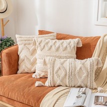 Soft Plush Short Wool Velvet Decorative Throw Pillow Covers 12x20 Beige ... - $10.66