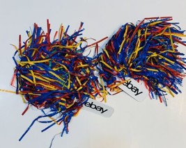 eBay Open 2023 Swag Two Multi-Colored Branded Pom Poms 16&quot; - £11.15 GBP