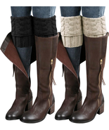 Womens Boot Socks Winter Warm Crochet Knitted Boot Cuffs Topper Socks Sh... - $247.94 MXN