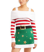 Ugly Christmas Sweater Dress NWT Red And Green Elf Dress with Soft Neckl... - $49.95