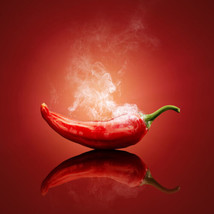Framed canvas art print giclée red chili pepper steaming hot spicy jalapeno - £31.60 GBP+