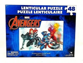 Marvel Avengers Lenticular Jigsaw Puzzle 12&quot; by 9&quot; 48 piece by Cardinal - £8.55 GBP