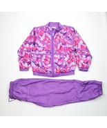 Vtg 90s Streetwear Womens Large Abstract 2 Piece Windbreaker Track Suit ... - $135.33 CAD