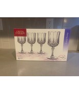 Vintage Cristal d&#39;Arques Longchamp Set of 4 Crystal Wine Glass 6.5&quot; - £18.94 GBP