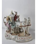 Vintage Beautiful Victorian Horse and Carriage Porcelain - $109.99