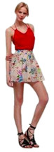 $248 Anthropologie Lingonberry Silk Mini Skirt 8 Medium Feminine Leifsdo... - £41.29 GBP
