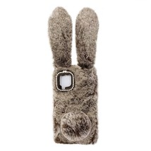 Cute Bunny Furry Girly Case For Samsung Galaxy A12/M12/F12 Fluffy Fur Plush Cove - £17.27 GBP