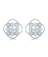 1/4CT TW Diamond Cushion Cluster Studs in Sterling Silver - $54.99