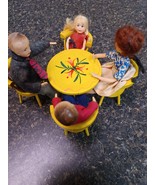 Ideal Petite Princess Japan Vtg Miniature Dining Table &amp; Chairs &amp; Family - $137.33 CAD