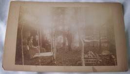 c1900 Antique Connecticut River Camping Victorian Camp Cabinet Photo - £7.81 GBP