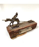 Charles Pratt Travois Bronze Brass Sculpture Native American Indian Hors... - $325.00