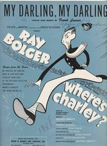 Vintage 1948 My Darling My Darling Ray Bolger/Where&#39;s Charley? Sheet Music Vg+ - £3.83 GBP
