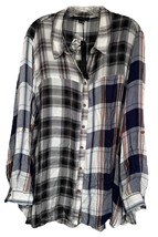 Jane And Delancey Women&#39;s Plaid Button Down Shirt 100% Rayon Plus Size 3X Multi - £19.45 GBP