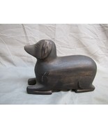 Antique Decorative Small Dog Wooden Box - £23.25 GBP