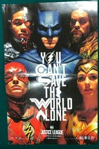 JUSTICE LEAGUE () DC Comics Warner Bros  movie 11" x 17" promotional poster - £11.86 GBP