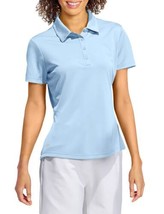 adidas Golf Women&#39;s Performance Primegreen Polo Shirt GT7931 Clear Sky - £18.87 GBP