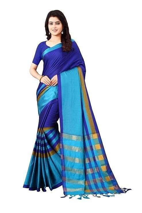 Women&#39;s Cotton Saree sari - $1.99