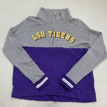 PINK Victoria&#39;s Secret LSU TIGERS 1/2 Zip Purple &amp; Grey Pullover Jacket SIze S  - £15.29 GBP