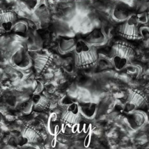 Reaper Skulls Gray vinyl Wrap air release MATTE Finish 12&quot;x12&quot; - £7.89 GBP