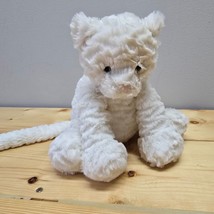 Jellycat London White Fuddlewuddle Kitty Cat Soft Plush Animal Sitting 8&quot; - $29.95