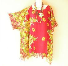 KB96 Plus Size Women Boho Kimono Kaftan Tunic Hippy Poncho Top 2X, 3X, 4... - $24.90