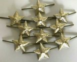 Lot of 10 USSR Army Lieutenant Epaulet Metal Rank Star pin. Gold Ribbed ... - $6.64