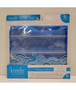 Krumbs Kitchen Designer 6 Blue Reusable Food Storage Bags - New! - $197.98 MXN