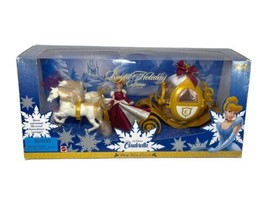 Disney Cinderella Royal Holiday Carriage 1998 Holiday Collection Set Mattel NIB - £31.28 GBP