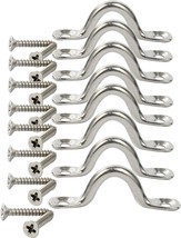 Pack of 8 Stainless Steel Bimini Boat Top PAD Eye Straps Tie Down Kayak Deck - £11.95 GBP