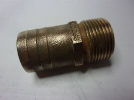 GROCO 1 1/4" NPT X 1 1/4" FULL FLOW HOSE BARB FITTING BRONZE 224-FF-1000... - $19.80