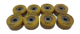 8 Vintage Le Mans RSI Figure Roller Skate Wheels with Unusual Oversized ... - £78.30 GBP