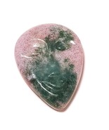 40.3 Cts Green Jasper Hand Carved Face with Closed Eye Stone for Jewelry... - £10.19 GBP
