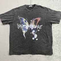 Aelfric Eden Butterfly Metal Font T-Shirt Large Y2K Skateboarding Street... - £30.09 GBP
