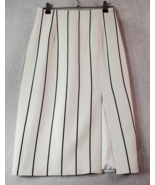 Keepsake A Line Skirt Womens Small White Striped Polyester Lined Vented ... - £19.85 GBP