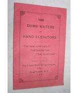 1889 Edward Storm Spring catalog dumb waiters Elevators Poughkeepsie NY - $1,618.35 MXN