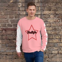 Star Pink And White Unisex Sweatshirt - £44.38 GBP