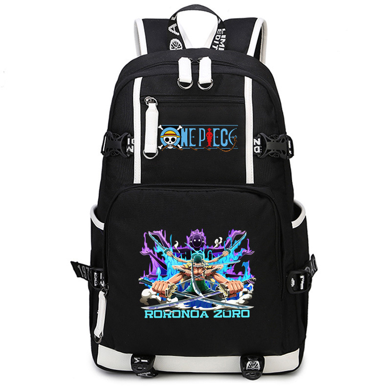 One Piece Theme Fighting Anime Series Backpack Schoolbag Daypack Fight Zoro - $41.99