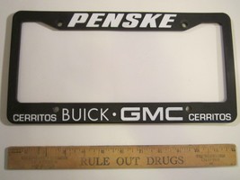 LICENSE PLATE Plastic Car Tag Frame PENSKE CERRITOS BUICK GMC 14D - $23.04
