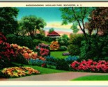 Rhododendrons Garden Highland Park Rochester NY New York UNP Linen Postc... - $2.92