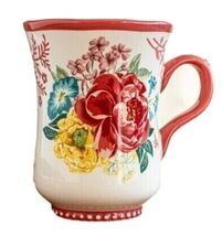 Pioneer Woman Fancy Flourish Coffee Mug Tea Cup Stoneware Floral 18-Flui... - $24.95