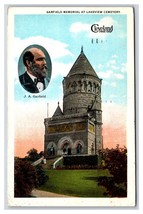 Garfield Memorial w Inset Portrait Cleveland Ohio WB Postcard Y10 - £3.11 GBP