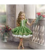 Dollcake Gleam in the Light Green &amp; Gold Christmas Holiday Dress NWT Size 8 - £172.12 GBP