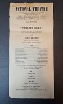 June 11th 1944 National Theatre Programme -Jack Kirkland- Tobacco Road - $47.98